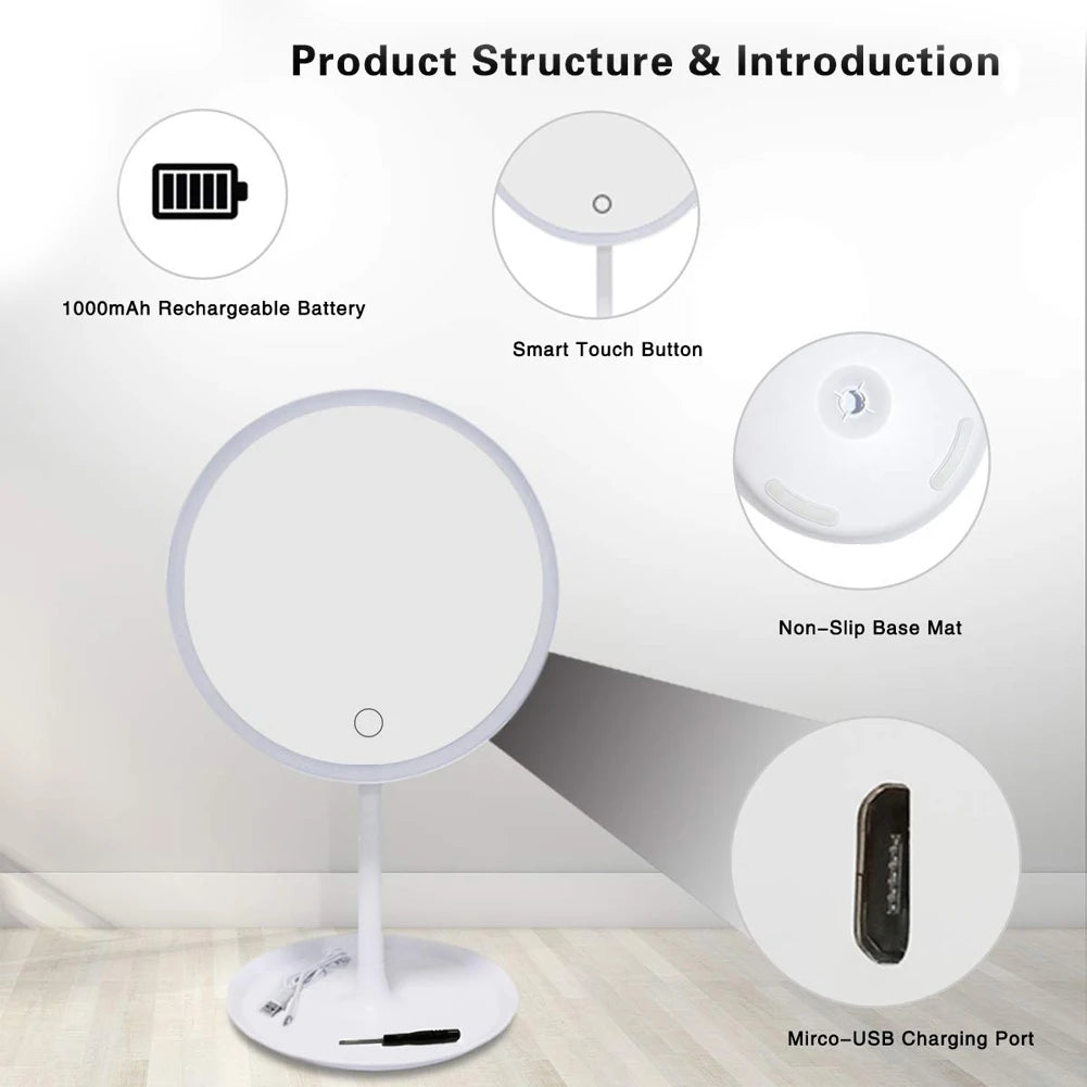 Makeup Mirror With LED light 3 Modes