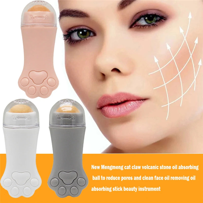 Cat Paw Face Oil Absorbing Roller Volcanic Stone Blemish Remover