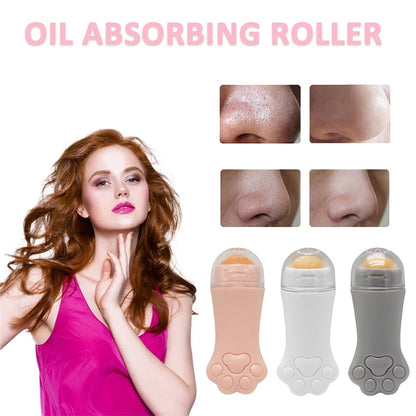 Cat Paw Face Oil Absorbing Roller  Volcanic Stone Blemish Remover